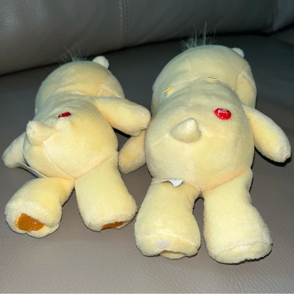 2 FUNSHINE CARE BEARS Vtg 2004/9” & 2002/7” yellow sunshine stuffed plush animal - Picture 7 of 16